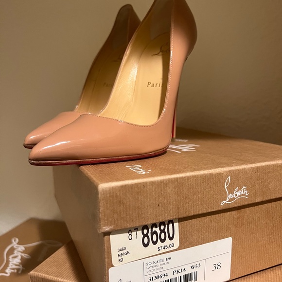 Christian Louboutin Nude So Kate Heels Size 38 - Picture 7 of 11
